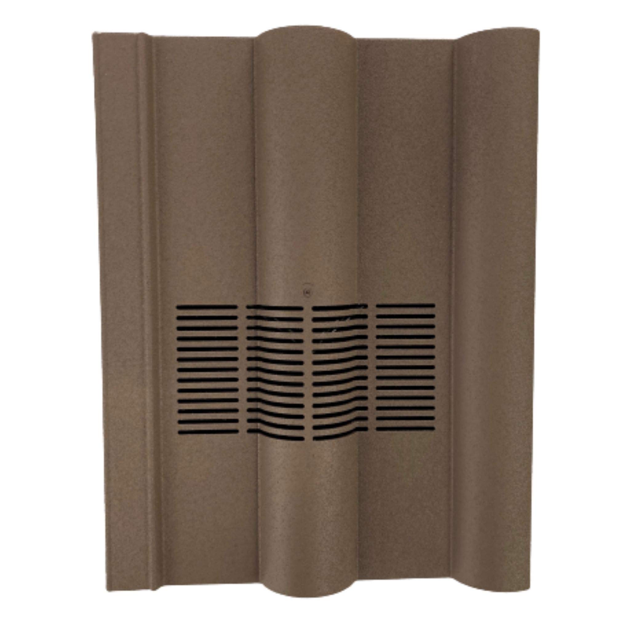 Beddoes Products Roof Tile Vent to Fit Marley or Redland 50 Double Roman Roof Tiles with Flexi Pipe Adaptor (Brown - Sanded)