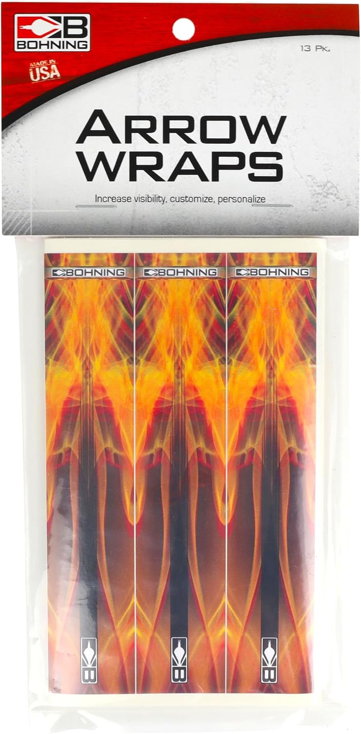 Bohning 5.5" Abstract Arrow Wraps, Standard, Orange X-Ray