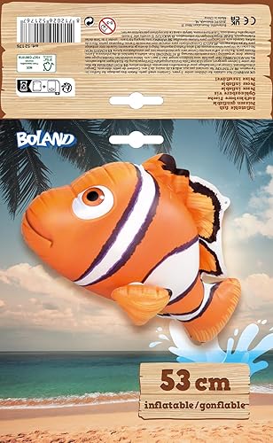 Miniatura 3 de Boland 52176 Peces tropicales inflables, 20.9 in, pez payaso, juguete de agua, decoración, decoración de fiesta para piscina, fiesta de verano y