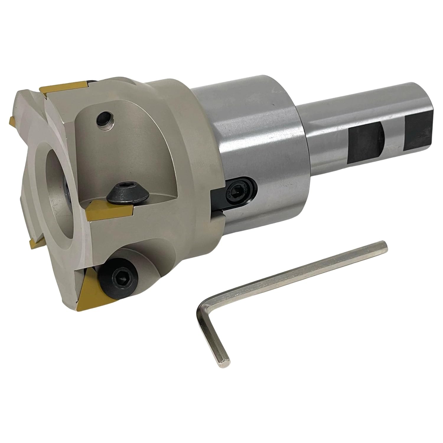 CME 3" 90° Indexable Face Mill w/ 1" Weldon Shank Arbor, TPG322 Inserts Included, 5 Flutes