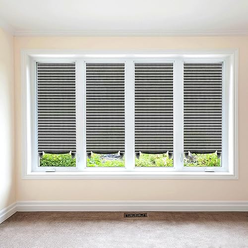 Miniatura 4 de Persianas temporales para ventanas, autoadhesivas, sin taladro, para filtrar la luz, persianas temporales de papel para el hogar, baño, cocina, sala