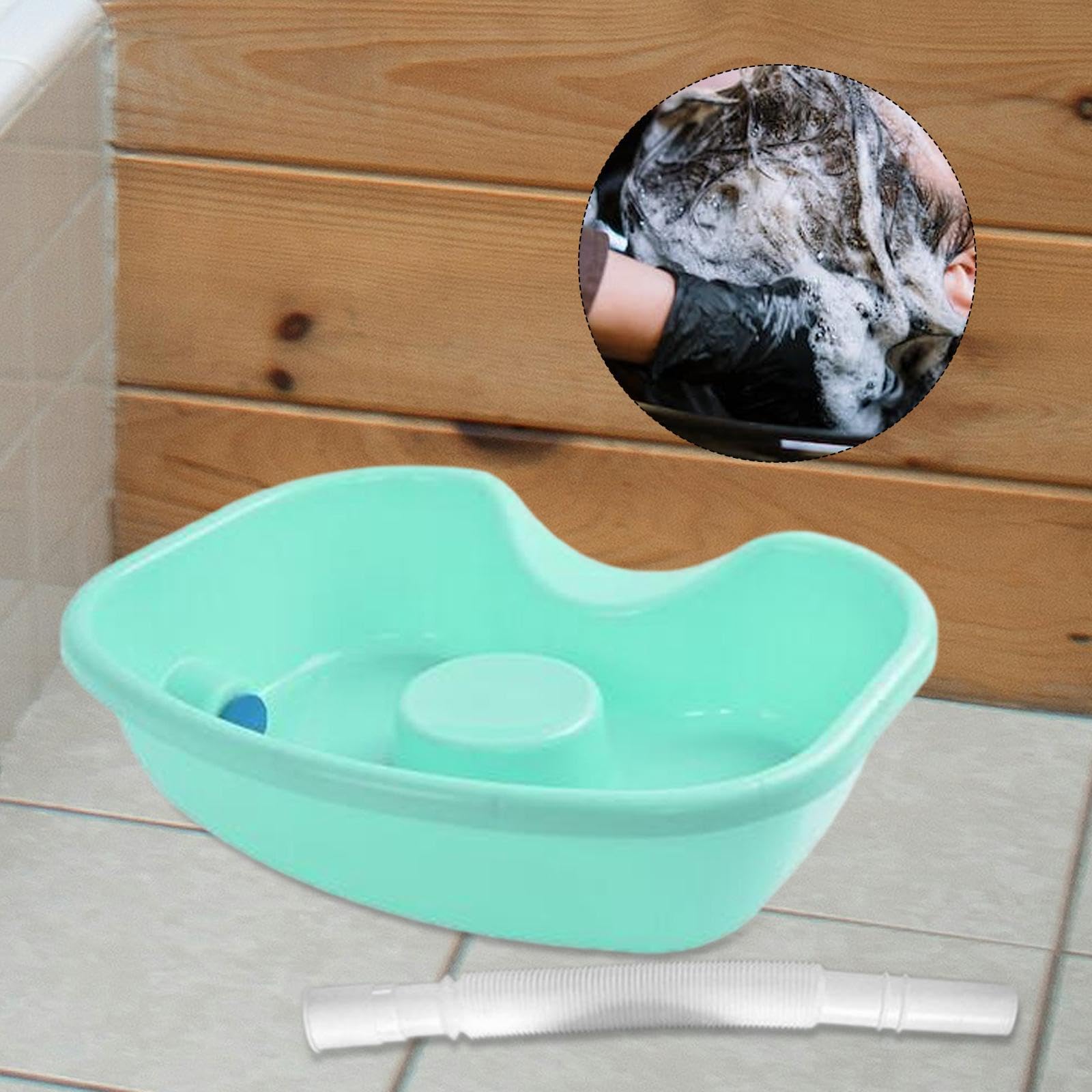 Generic Ciotola per shampoo Lavabo per capelli Attacco per lavello portatile Bacinella per risciacquo Vassoio per lavare i capelli per casa Uomini Donne, stile b