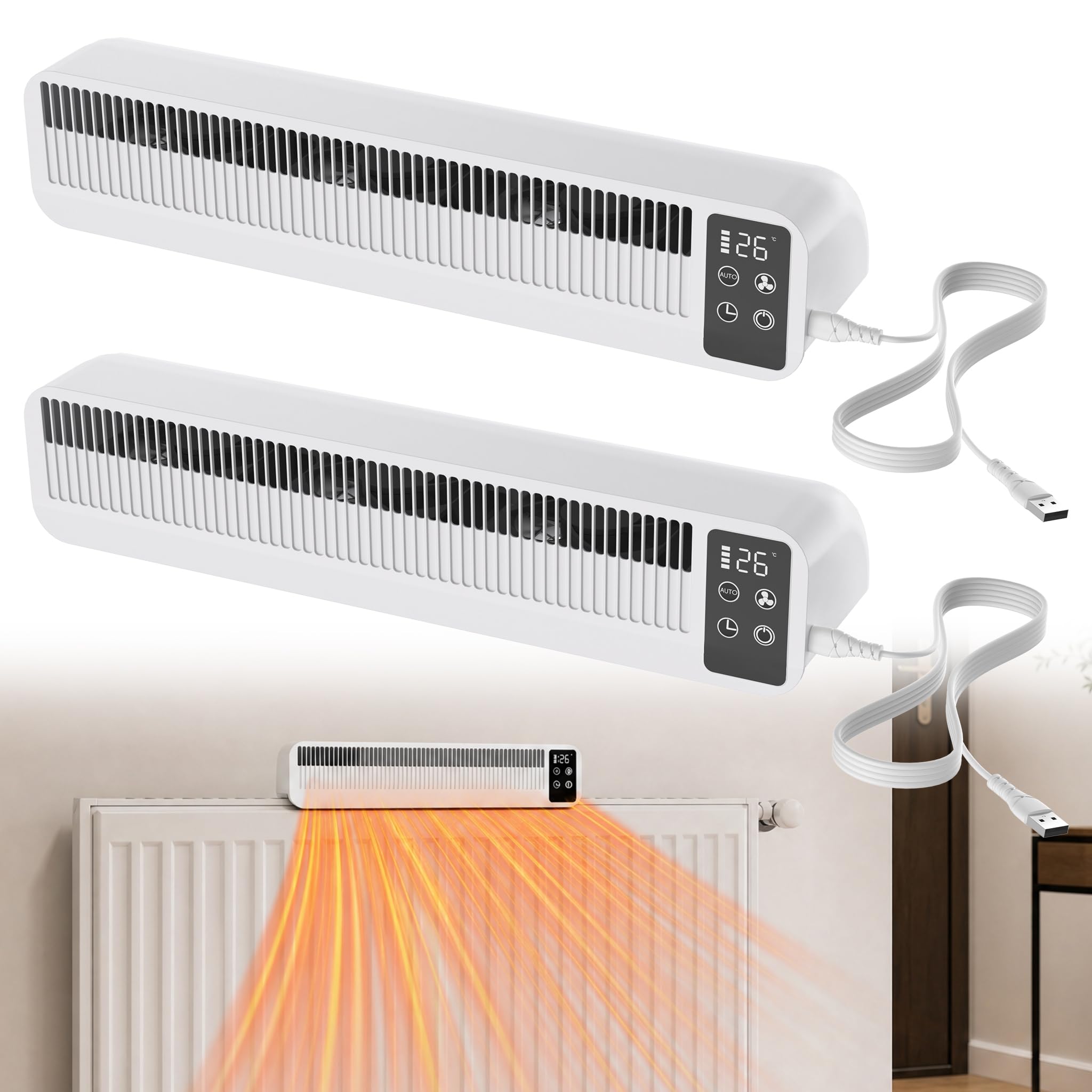 Radiator wentylator 2-pak, magnetyczny z wyświetlaczem