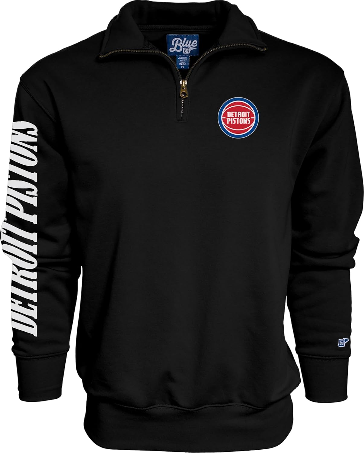 Blue 84 NBA Officially Licensed Quarter Zip Sweatshirt Sleeve Black