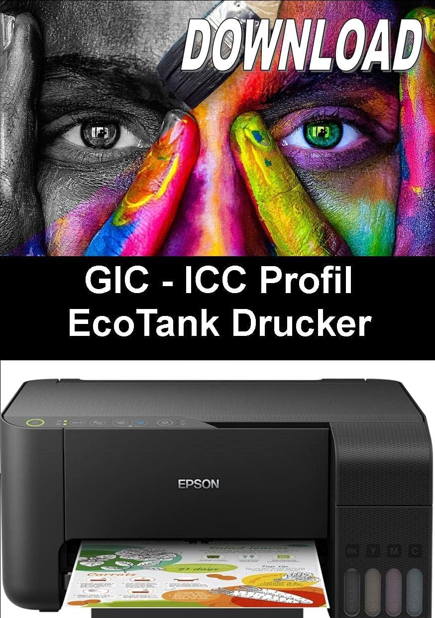 Sublimationsstarterpaket für Tankdrucker ET-2715 - GIC Sublimationstinte, GIC Sublimationspapier + ICC Profil