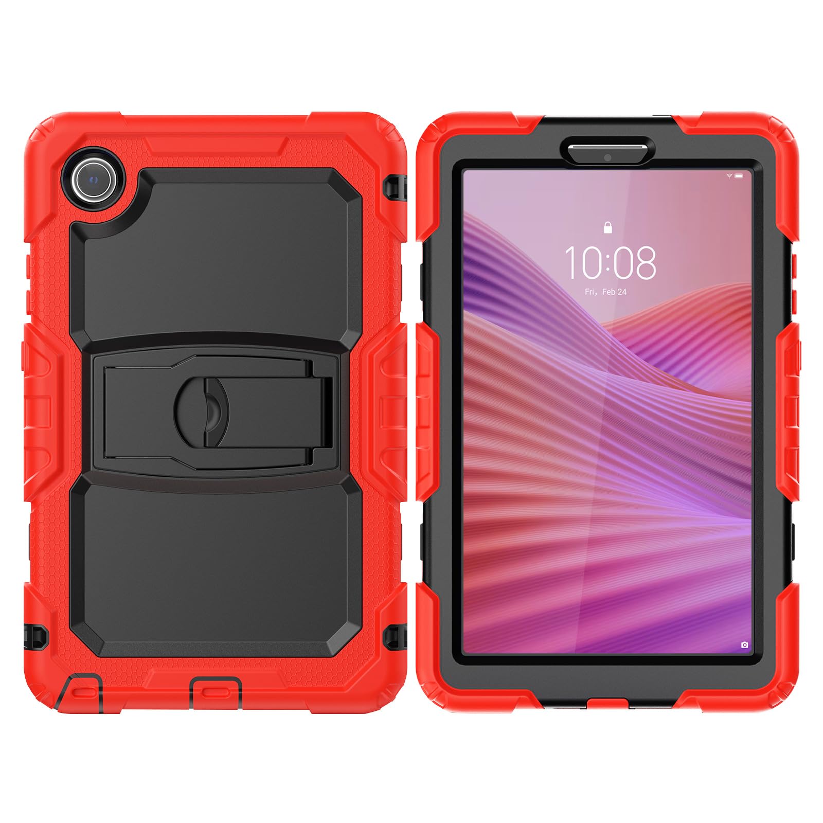 Compatible with Lenovo Tab One 8.7 inch/K9 TB305FU Case with Stand Built-in Screen Protector,Rugged Protective Case Three-in-one Shatter-Resistant