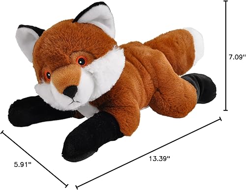 Miniatura 2 de Wild Republic Ecokins, zorro rojo, animal de peluche, 12 pulgadas, regalo para niños, juguete de peluche, hecho de botellas de agua recicladas