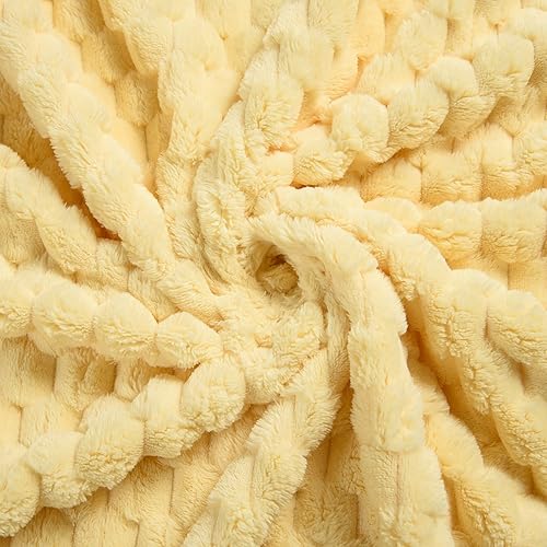 Miniatura 6 de Excervent Manta de franela de forro polar (50 x 70 pulgadas), manta decorativa de jacquard hexagonal para el hogar, campamento y viajes, súper suave