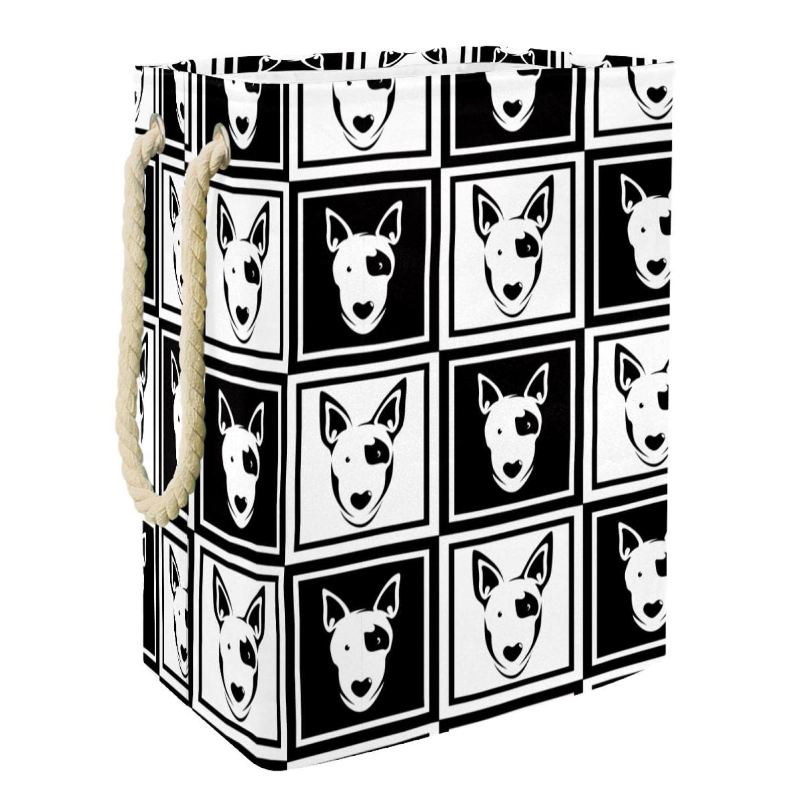 Panier à linge imperméable grand format bac à linge sale design bull terrier