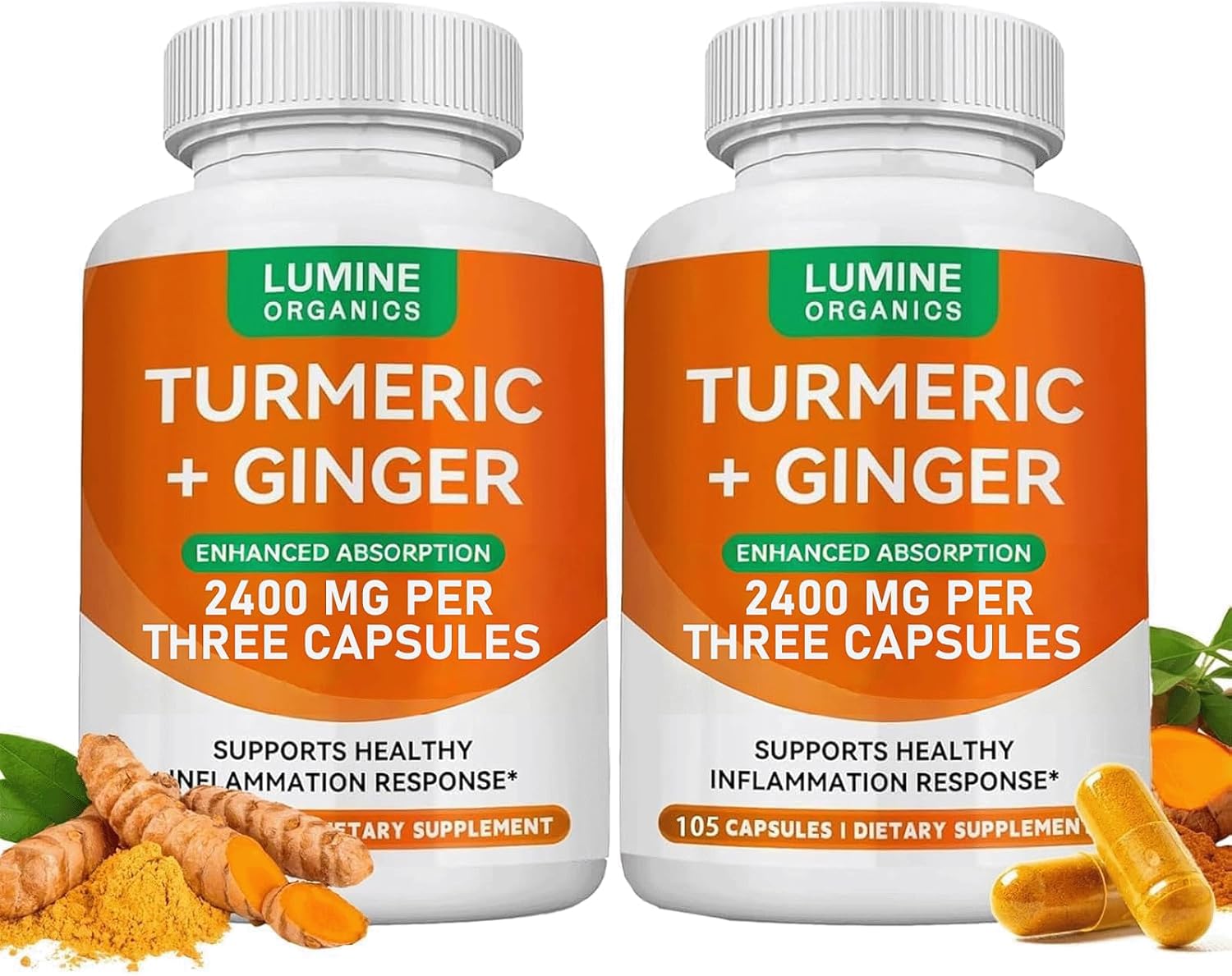 Turmeric Curcumin Supplement, 2400mg Turmeric Extract with 95% Curcuminoids (1PCS)