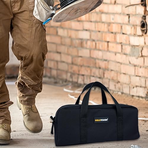 Miniatura 8 de MELOTOUGH Kit combinado de bolsa de herramientas utilitarias incluye 2 bolsas organizadoras de herramientas medianas para electricista, fontanería,