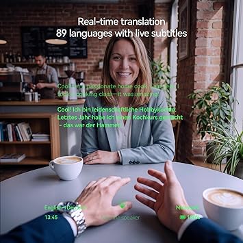 Rokid Glasses Display Smart Glasses with ChatGPT & Gemini, Real-Time Translation, Ultra-Leicht 49g for Navigation, Meeting Notes