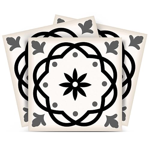 Black & White Collection Peel and Stick Tile Stickers 24