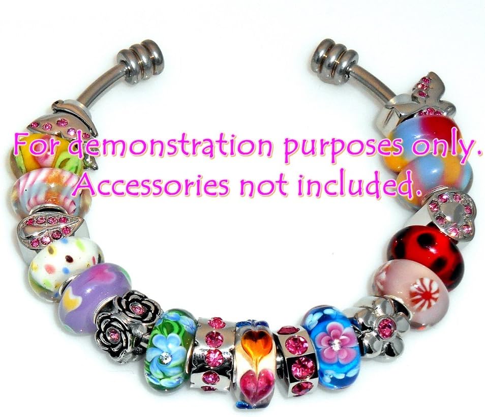 Timeline Treasures Lampwork Glass Charms for European Bead Bracelets Girls Candy Colors