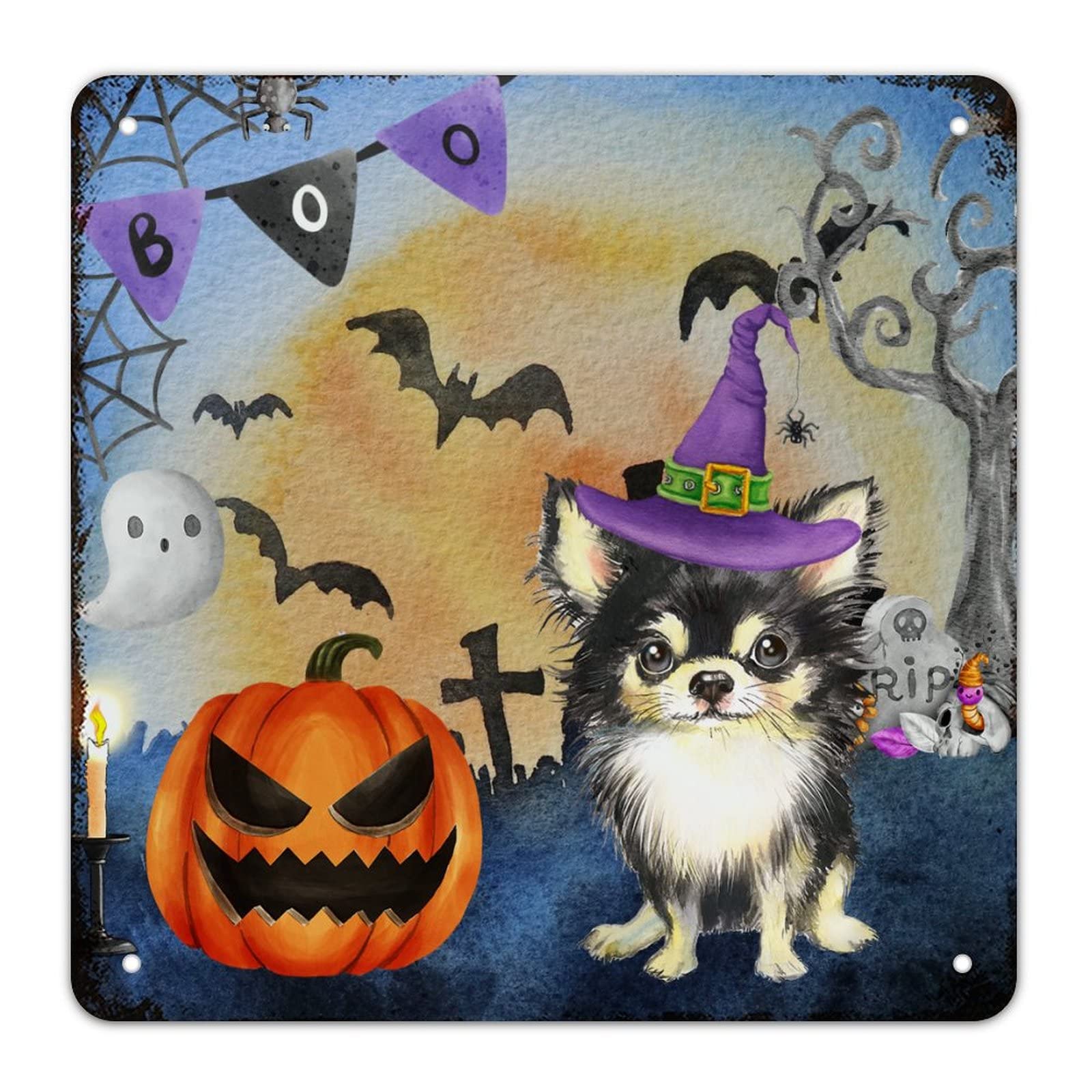 Panneau Halloween avec chien labrador pour briser la monotonie murale