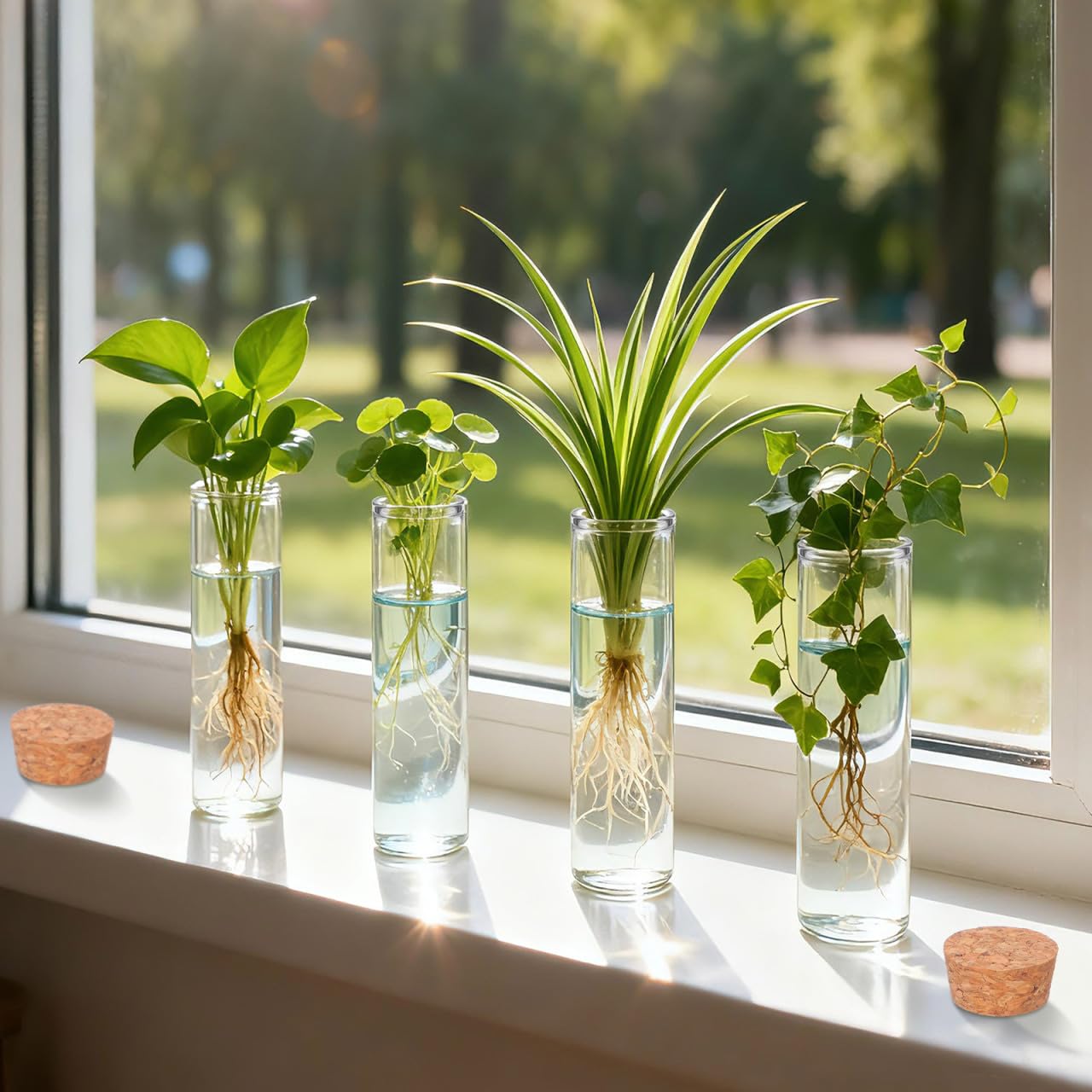 VILLCASE Reagenzgläser mit Korken 10er Set 30x120 mm, Borosilikatglas, luftdicht für Gewürze, Kräuter, DIY-Projekte, Blumenvasen, Laborproben