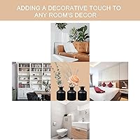 Vista 8 de HOSSIAN Botellas de vidrio difusoras negras -Botella difusora de varillas vacía con palos- Accesorios de fragancia para juegos de difusor de Negro