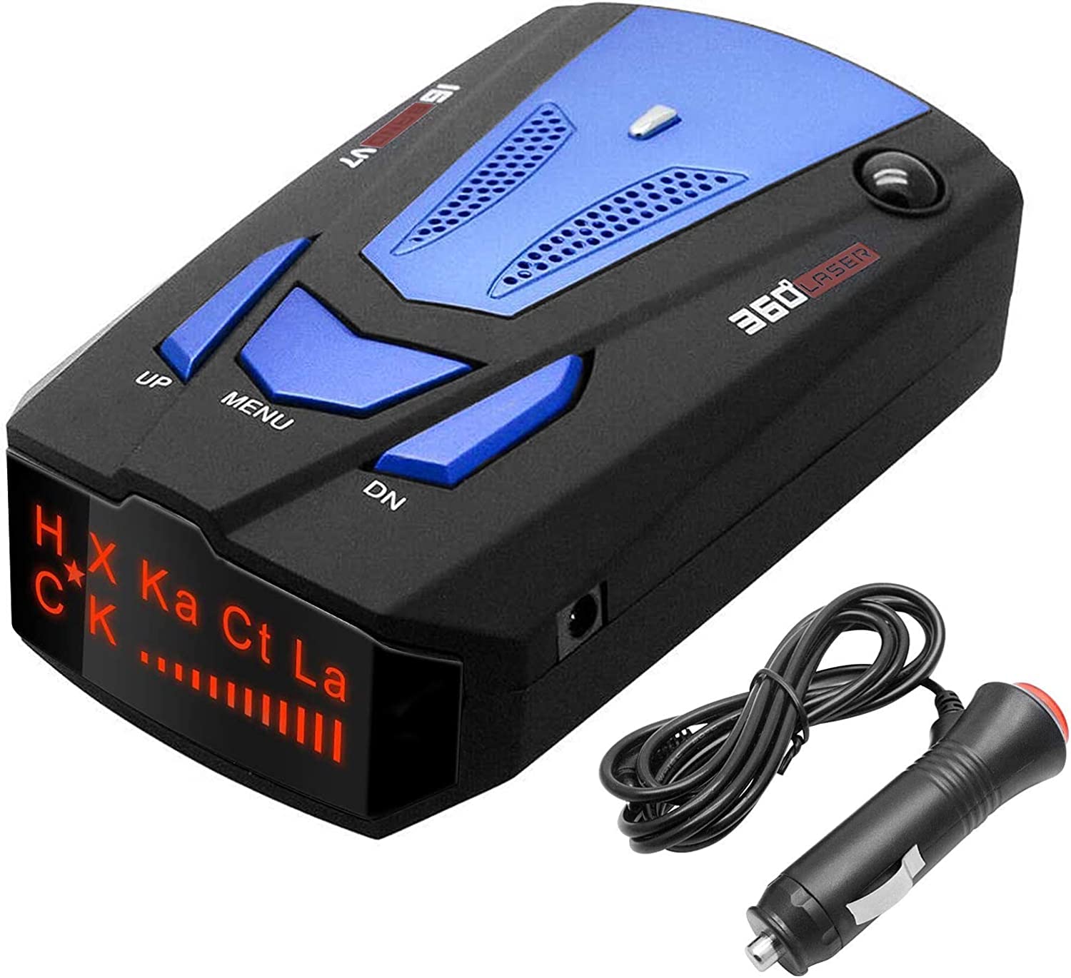 Rilevatore radar GPS V7 per auto, rilevatori radar, velocità messaggio vocale, sistema di allarme velocità veicolo, display a led, modalità città/autostrada, rilevamento auto a 360 gradi