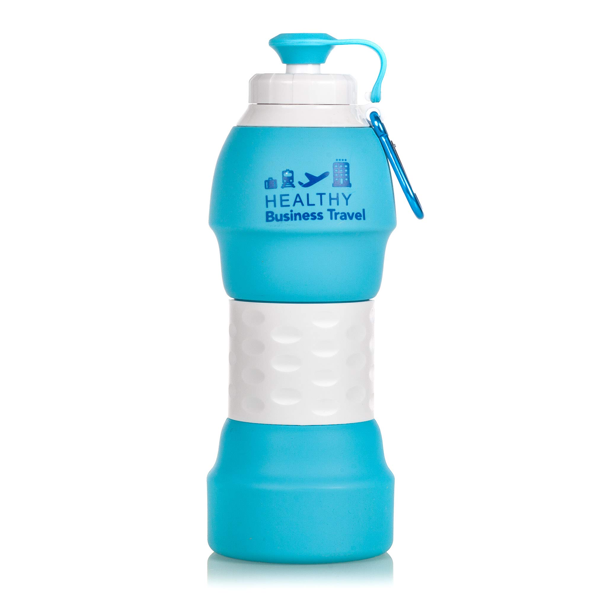 Caja de regalo corporativa saludable para los viajeros, incluye bolsa térmica térmica, exprimidor de frutas portátil, botella de agua plegable, contenedores de alimentos plegables, mini bloques de