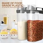 TIOVERY Contenant pour aliments pour chiens, 5-7 Lbs Contenant alimentaire hermétique pour animaux de compagnie, Distributeur de contenants pour aliments de chats avec poignée portable, Spout de verser et 4 Boucles de phoque pour chiens Chats 2 Emballage gris