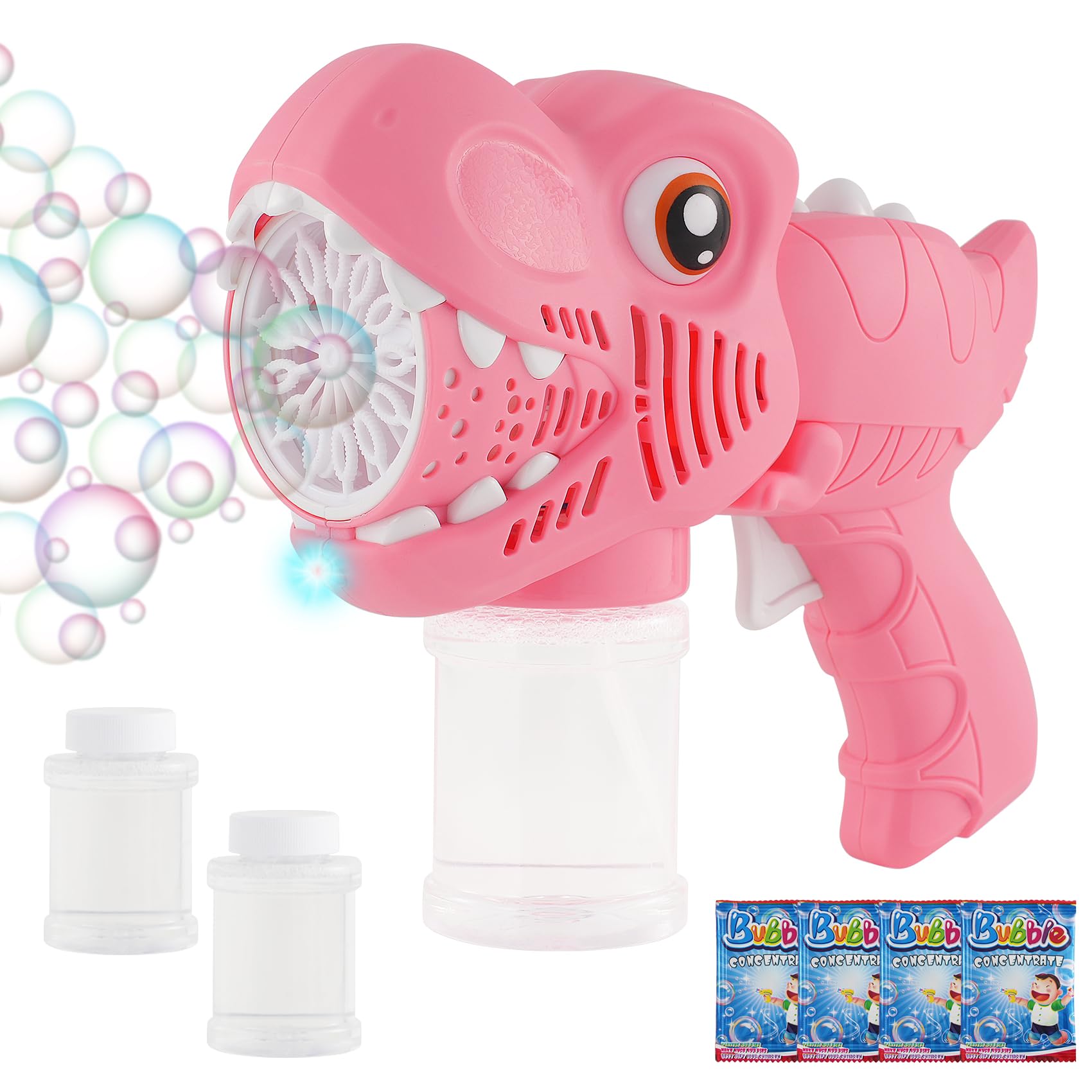 Onory 1 Pack Bubble Gun Machine for Kids, Bubble Gun with Bubble Solutions for Boys Girls, Bubble Blaster for Summer Toy, Party Favors, Outdoor & Indoor Activity, Birthday Gift, Bubble Blower