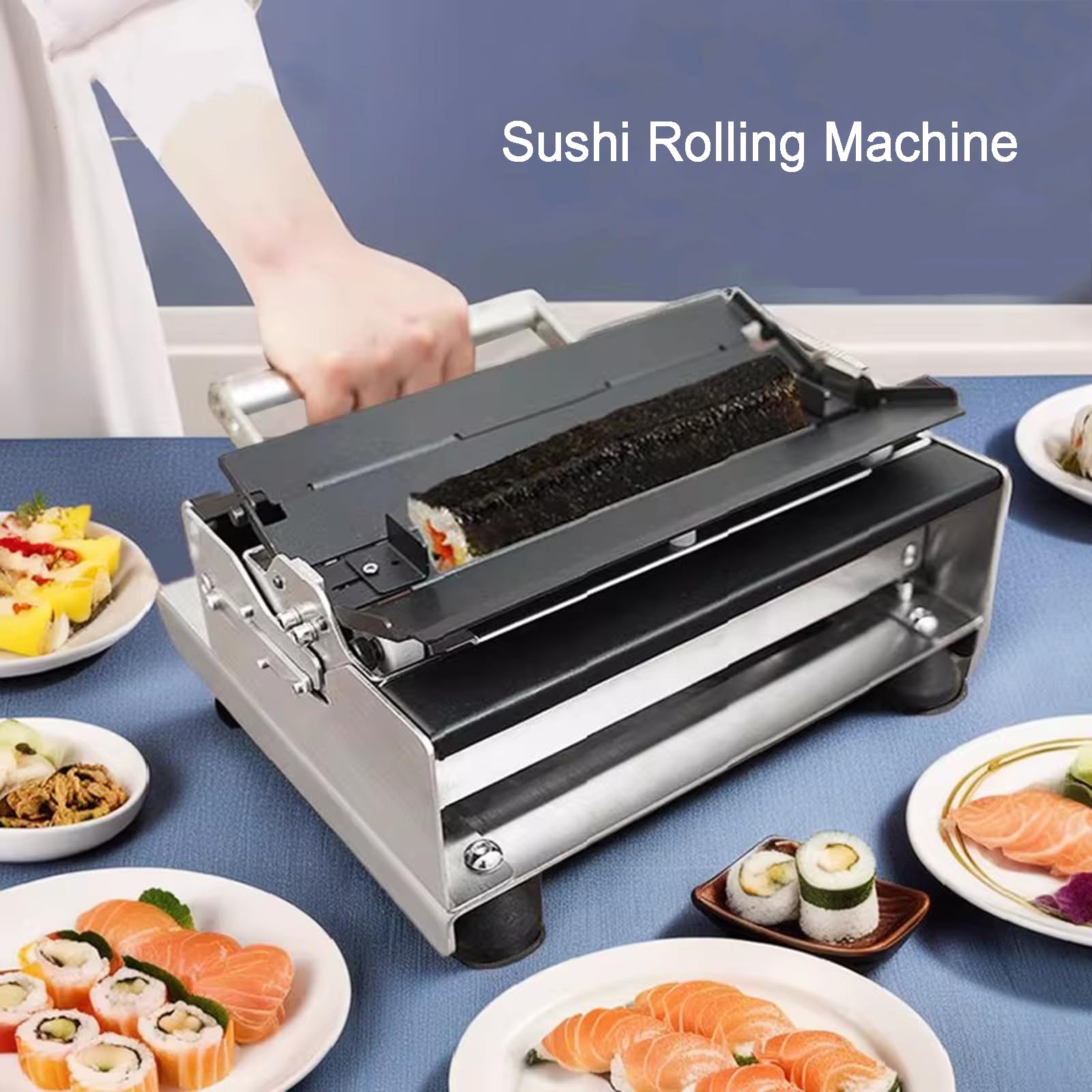 Maszyna do robienia sushi, kulki ryżowe i owijka z wodorostów, forma w 3 rolkach, do domowej kuchni lub restauracji