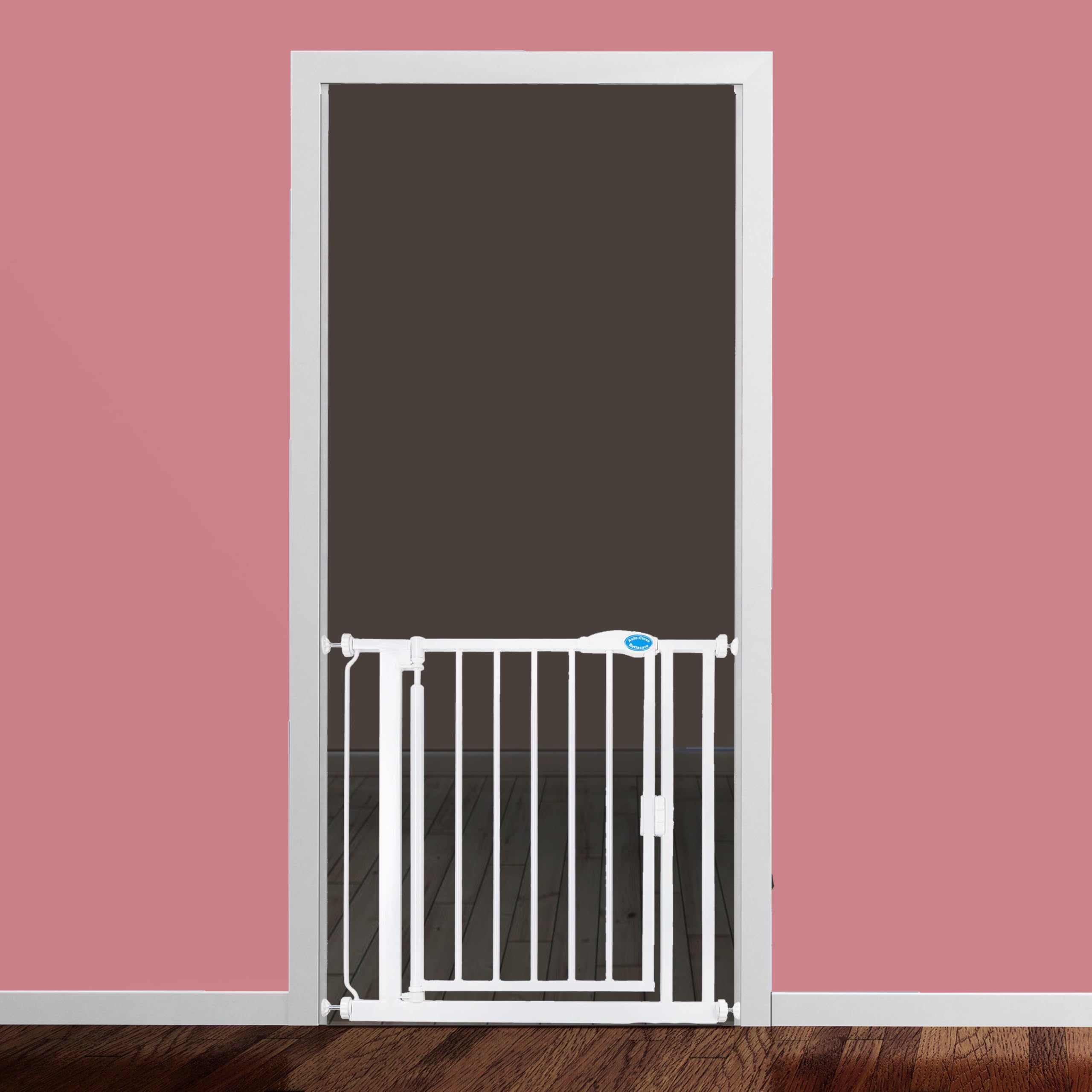 Safetots Cancelletto per Scale a Pressione con Chiusura Automatica, Stretto, 68,5cm - 75cm, Bianco