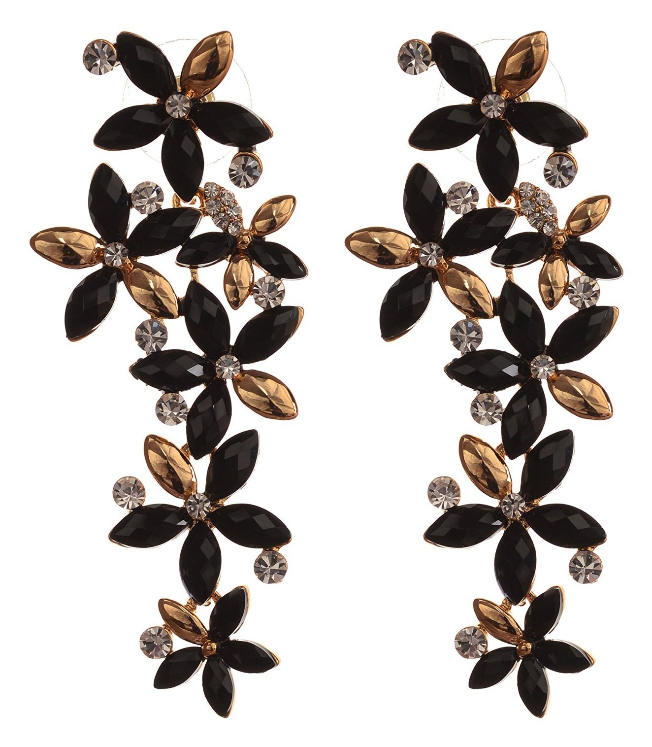 Royal Collection Gold Non-Precious Metal Dangle & Drop Earrings for Women (Rcer80)