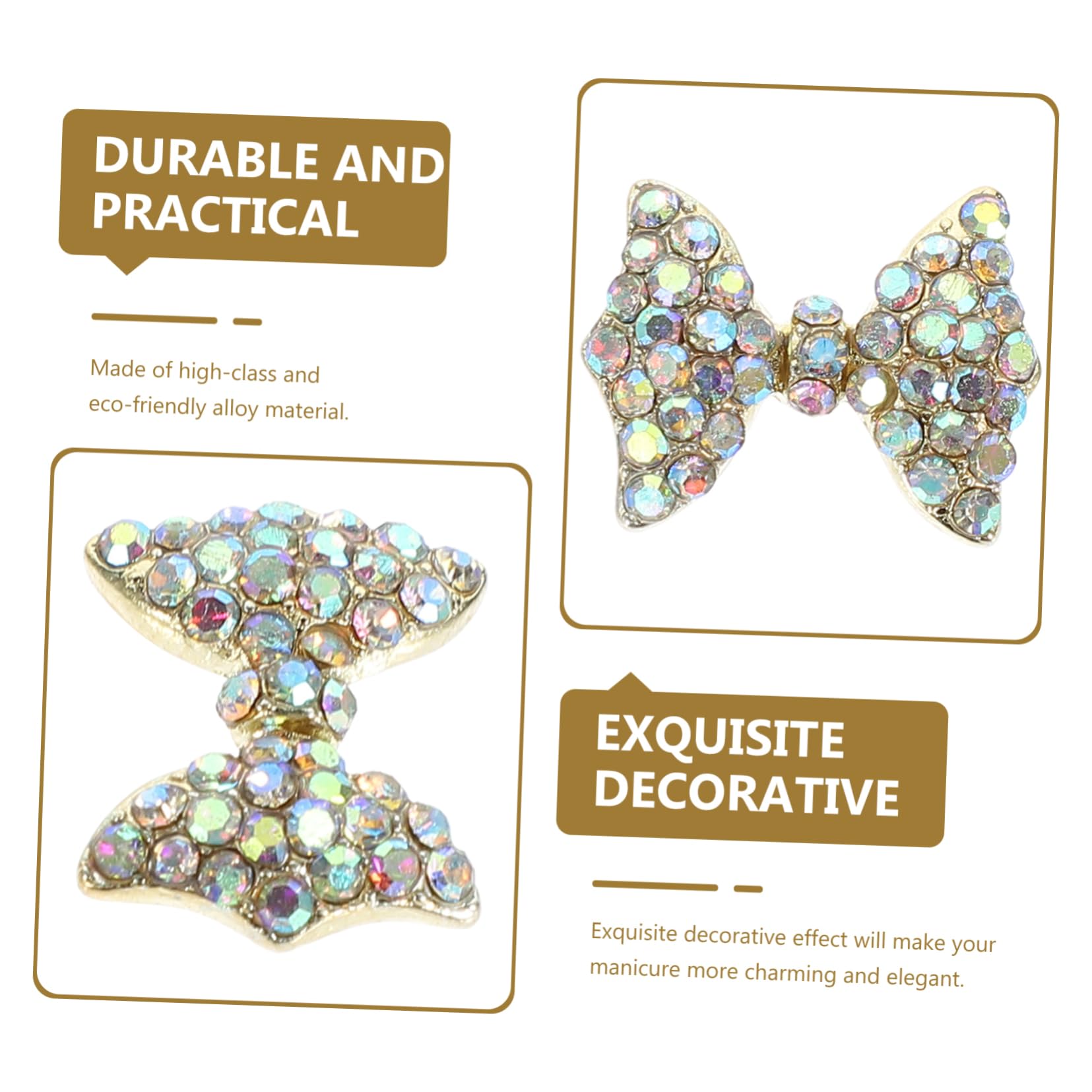 CALLARON 3 Set Decorazioni Unghie Con Accessori Per Nail Art Diy Facili Applicare Su Unghie Naturali E Artificiali E Duraturo Per Condividere Con E Famiglia 10 Pezzi * 3