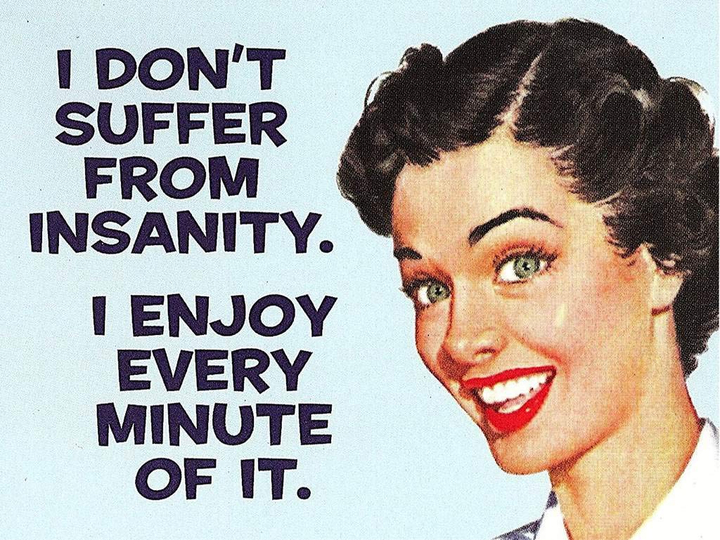 BigBazza Novelty Retro Vintage Wall tin Plaque 20x15cm - Pub shed Bar Office Workshop Man Cave Home Bedroom Dining Room Kitchen Gift - Suffer from Insanity Quote Metal Sign