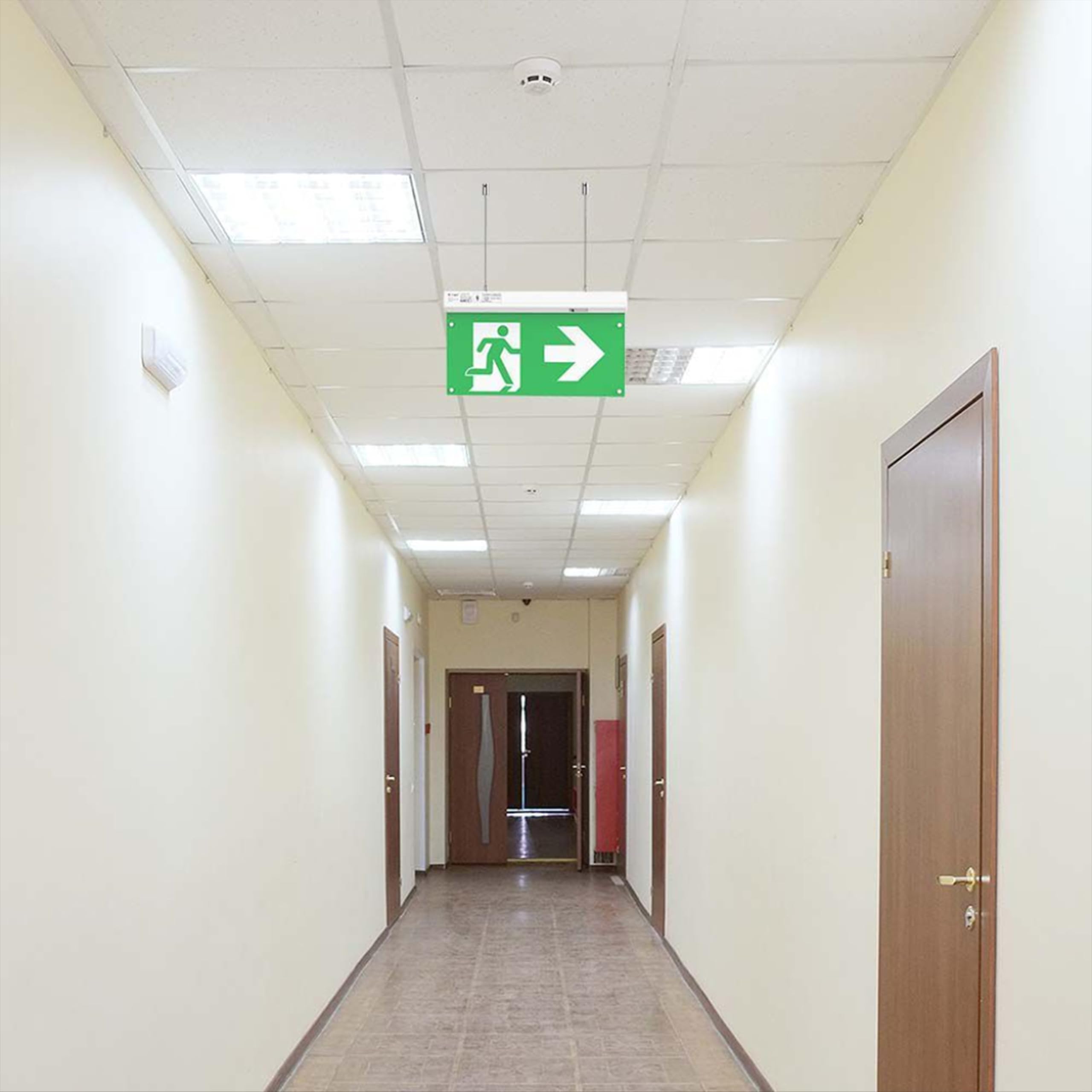 V-TAC Lampada LED Uscita di Emergenza 4 in 1 per Soffitto e Parete - Visibile da 30 Metri - Pulsante di Autotest - Luce LED Uscita di Emergenza e Via di Fuga - Exit - 4 Segnalazioni Incluse - 6000K
