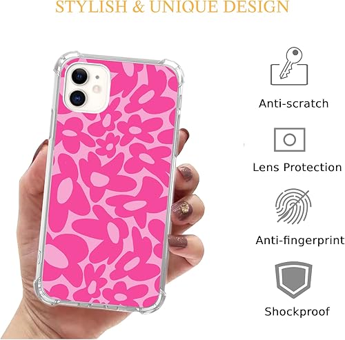 Miniatura 2 de Lemifelgby Y2k - Funda protectora para iPhone 12 y 12 Pro, diseño de margaritas estéticas, diseño de flores, color rosa