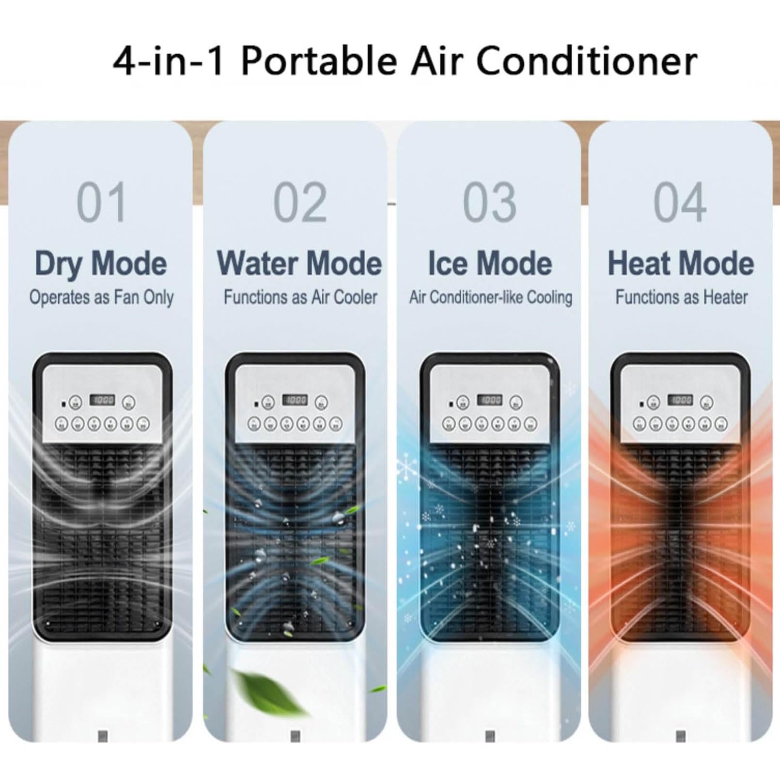 Raffrescatore evaporativo, raffrescatore ad Acqua, ventilatori di Raffreddamento per Camera da Letto, Ventilatore a Torre di Raffreddamento Portatile con Telecomando, Ser