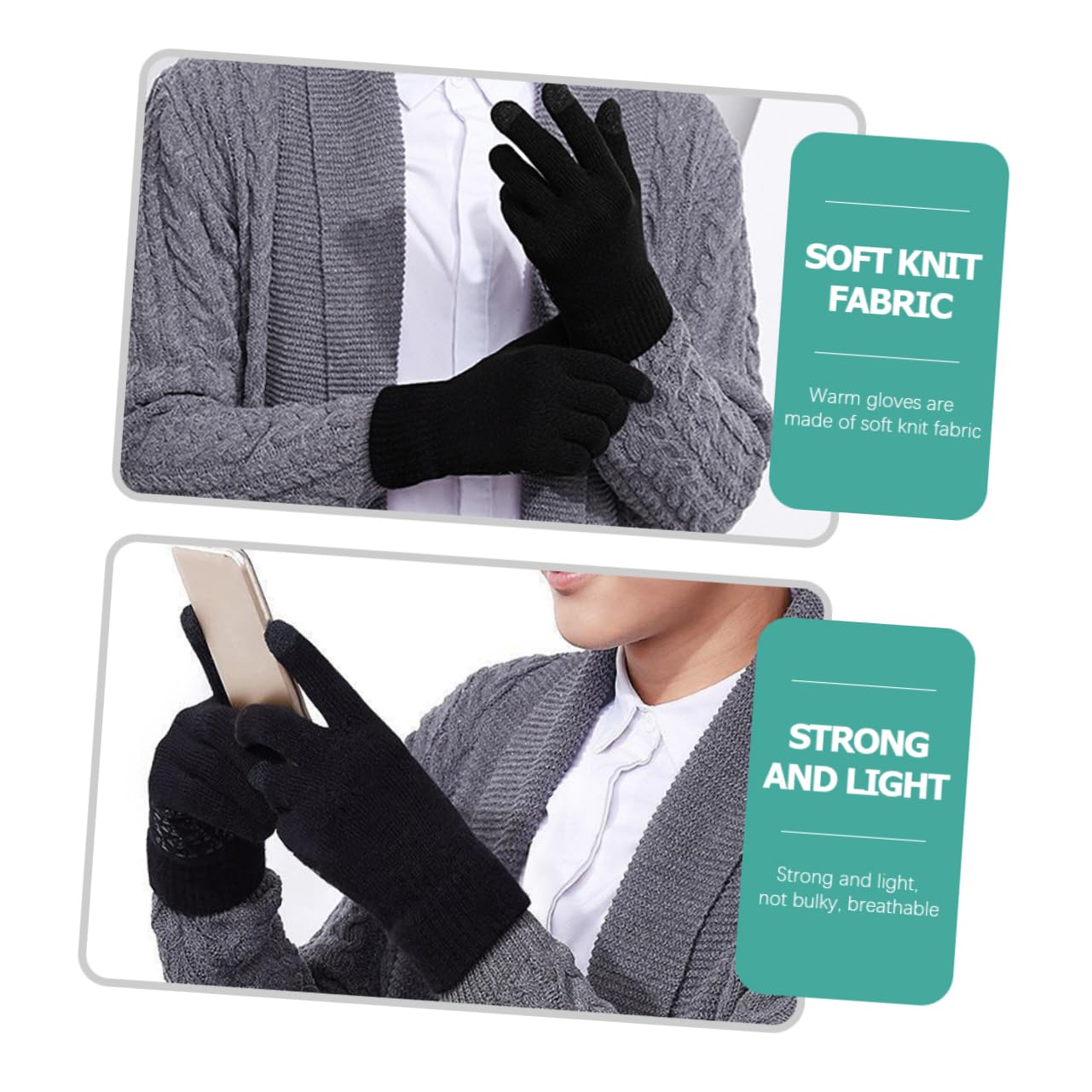 GALPADA 4 Pares Guantes Térmicos para Pantalla Táctil guantillas Gimnasio Gloves Winter cálidos Guantes de Fitness Guantes de Pesca Reutilizables Guantes de Montar Espesar Guantes de Pesca