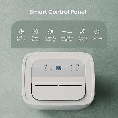 Miniatura 4 de Waykar - Deshumidificador para espacios de hasta 6000 pies cuadrados, capaz de eliminar 120 pintas, con certificación Energy Star, para el hogar,