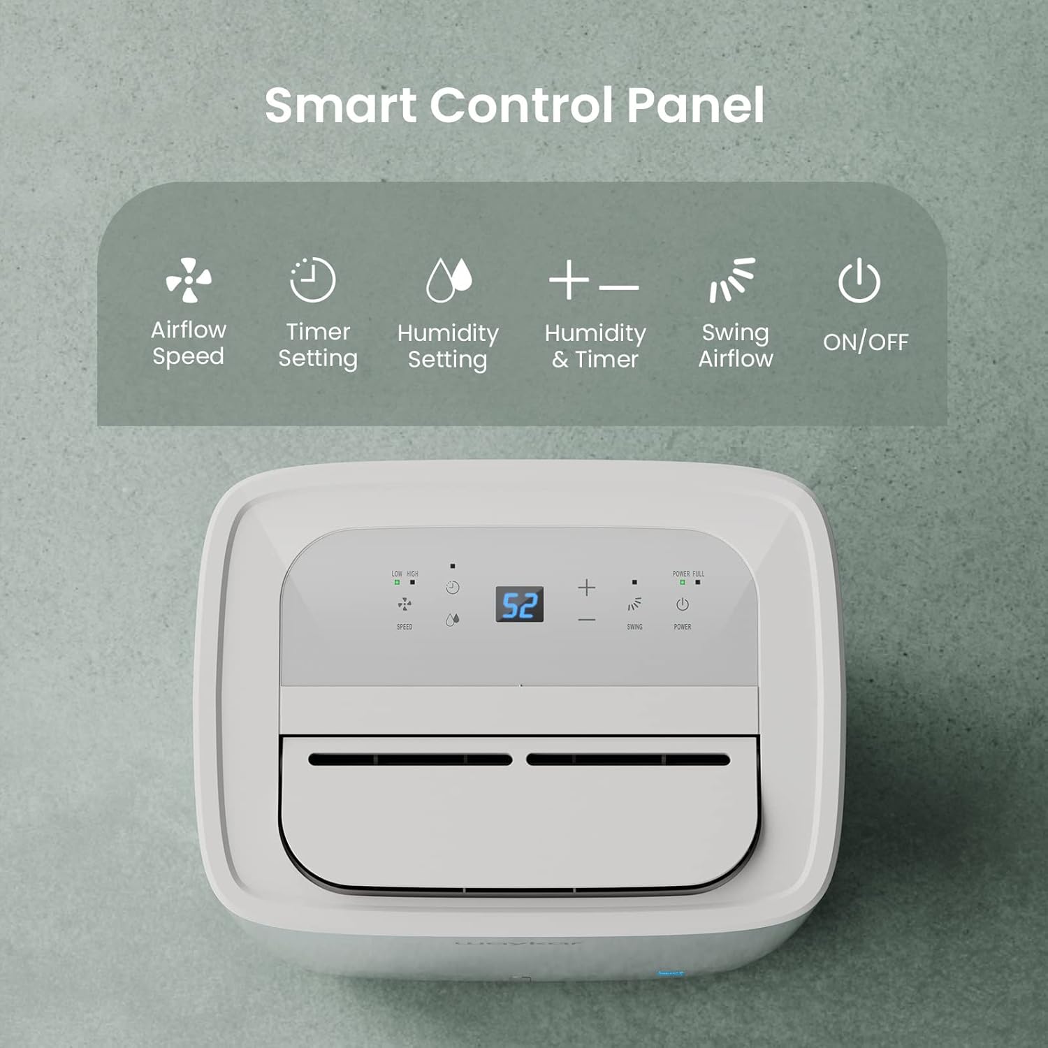 Close-up of Waykar Dehumidifier Smart Control Panel