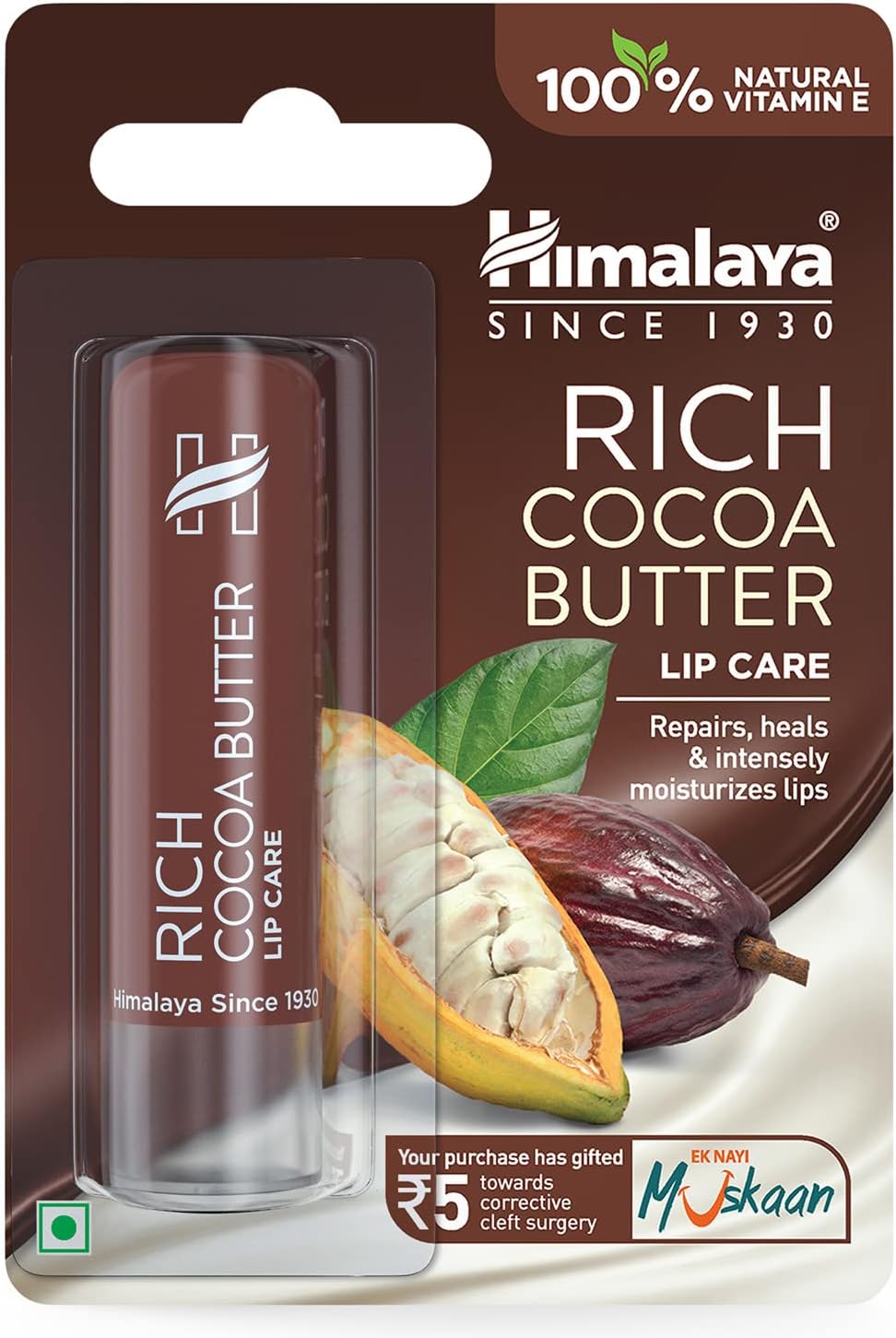 Himalaya Rich Cocoa Butter Lip Care, 4.5g
