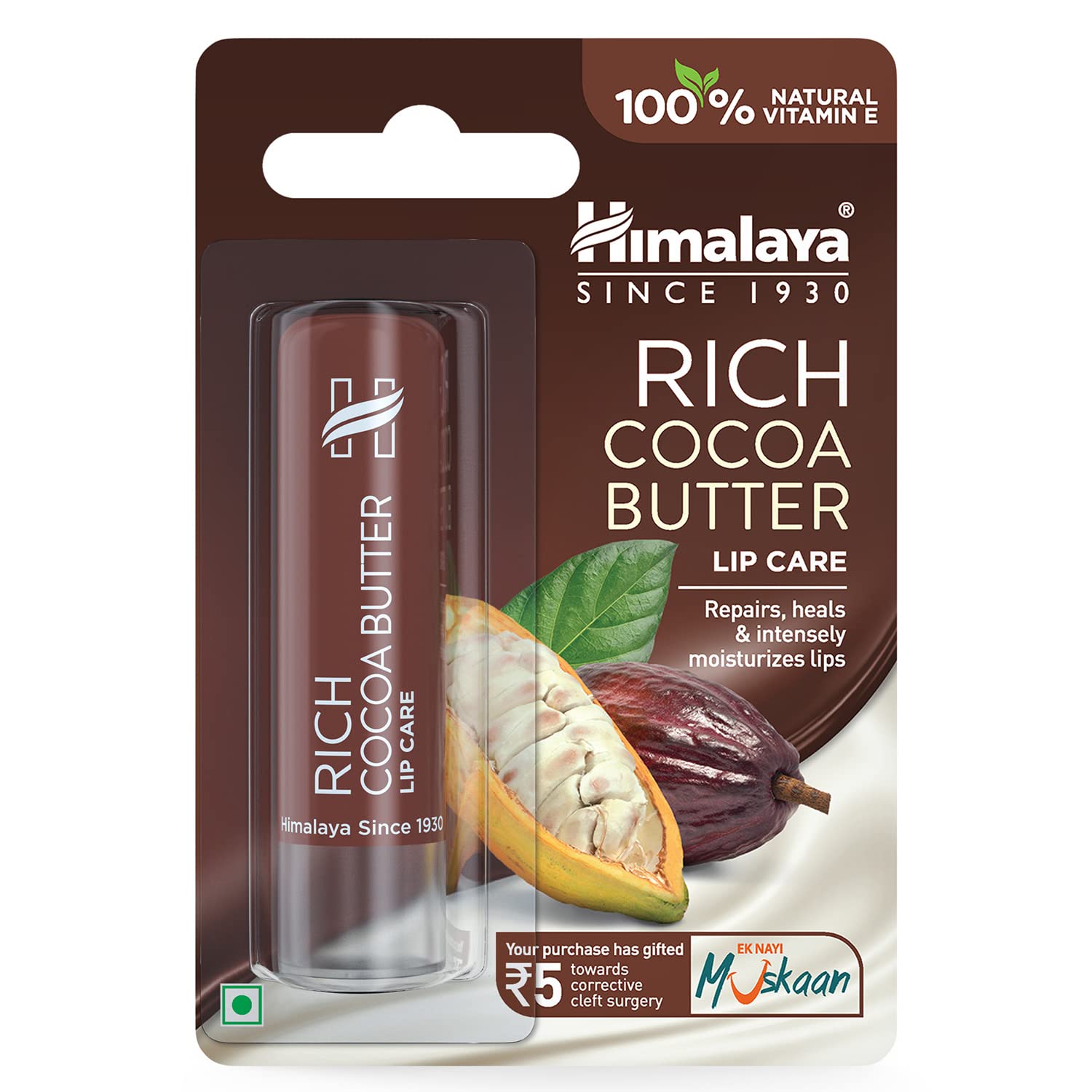 Himalaya Rich Cocoa Butter Lip Care, 4.5g,White