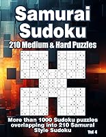 Vista 1 de Samurai Sudoku for Advanced 210 Intermediate & Hard Samurai Style Puzzle Variations