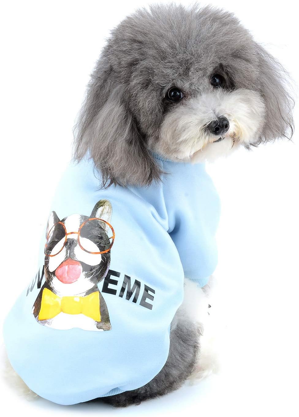 Zunea Vetement pour Petit Chien Manteau Hiver Pull-Overs Sweat en Coton Rembourr?� Chiot Veste 