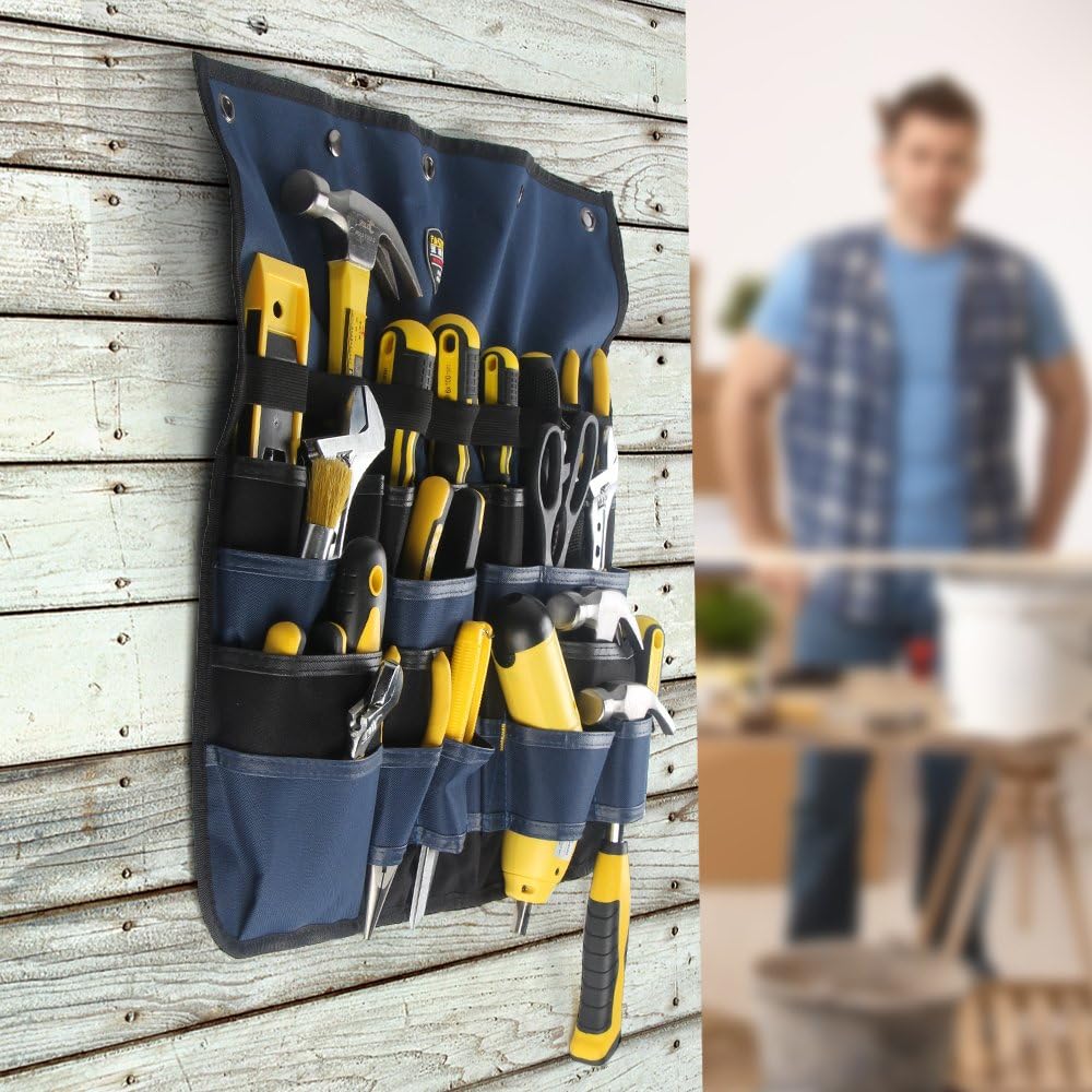 FASITE PT-N018 MultiPatternal Adjustable Hanging Bag Tool Organizer, Blue