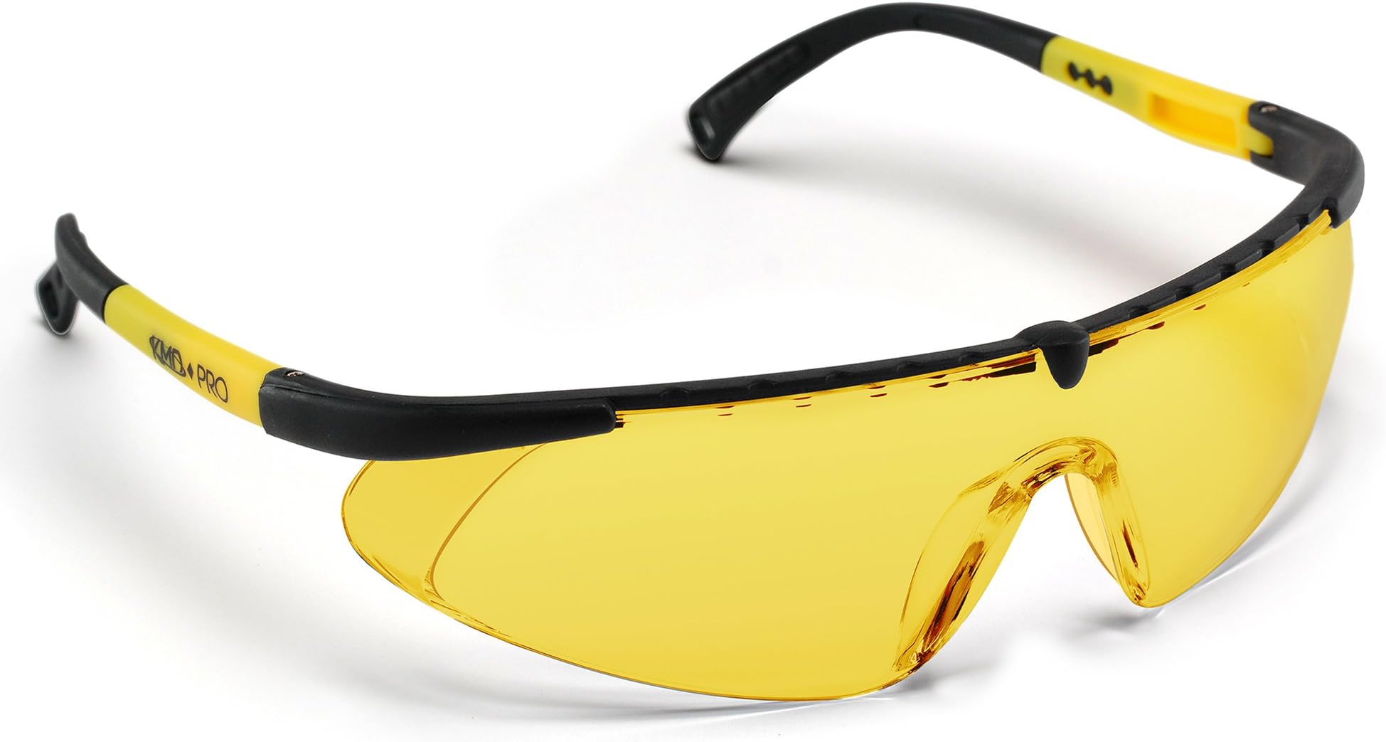 ANSI Approved Safety Glasses with Anti Fog/ Scratch Resistant Lenses- Heavy Duty Nylon Frames- Superior Eye Protection for Shooting/ Cycling/ Construction Work & More (Amber)