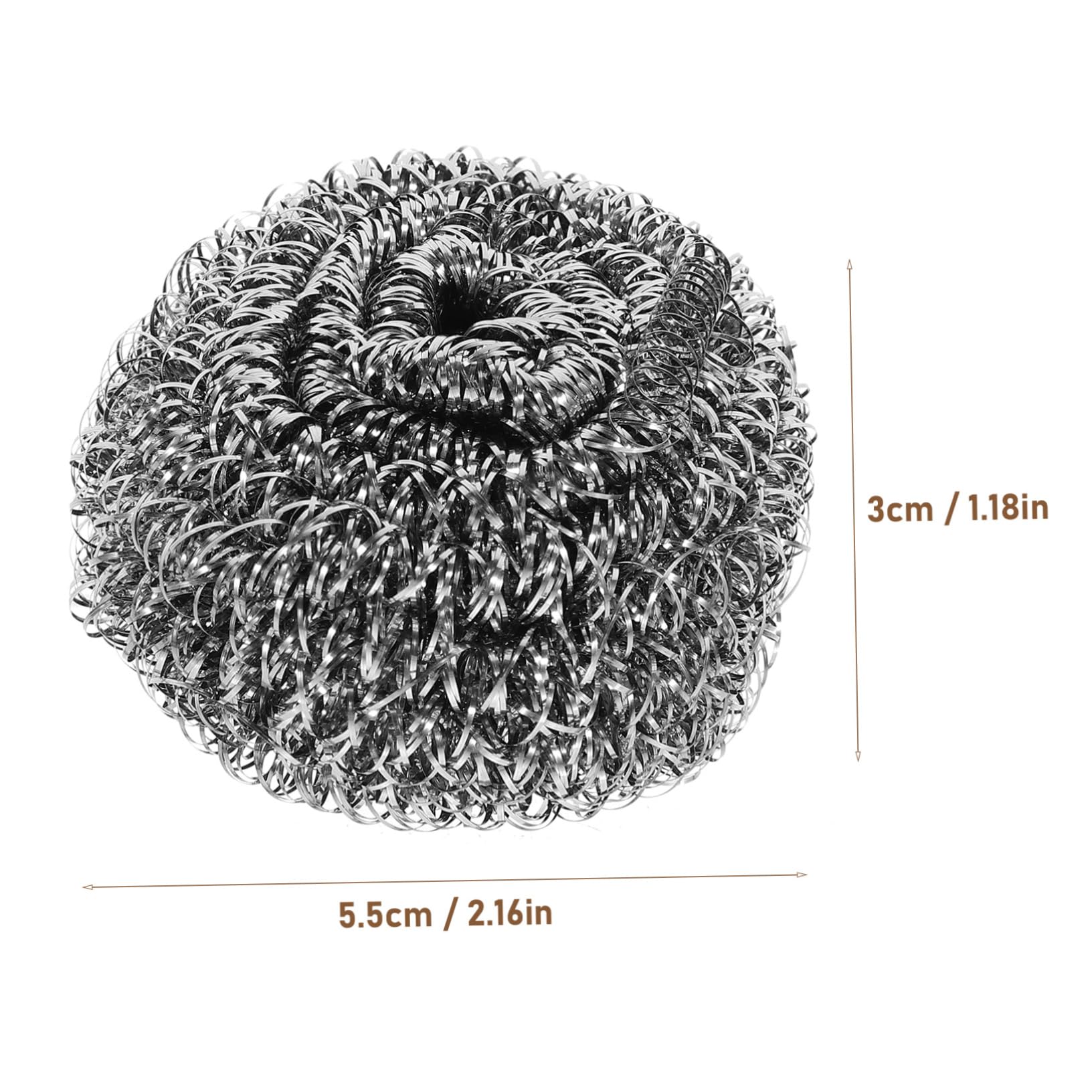 Veemoon 6pcs Stainless Steel Dish Scrubber Silver Kitchen Scrubbers Stainless Steel Scrubber Cleaning