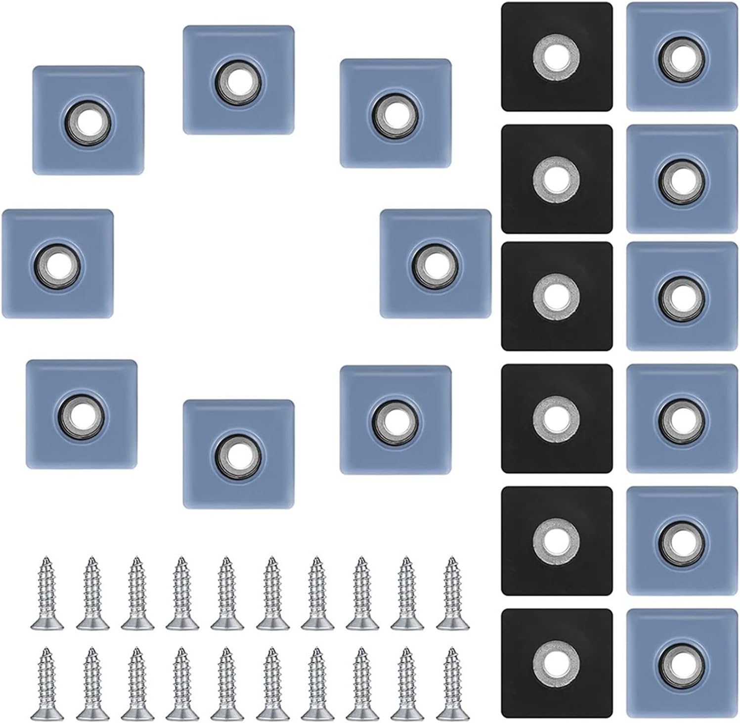20pcs Furniture Movers Sliders Gliders Hard Heavy Duty Sliding Sofa Bed Table Chairs Heavy Furniture Foot Pads Floor Protector(40mm)