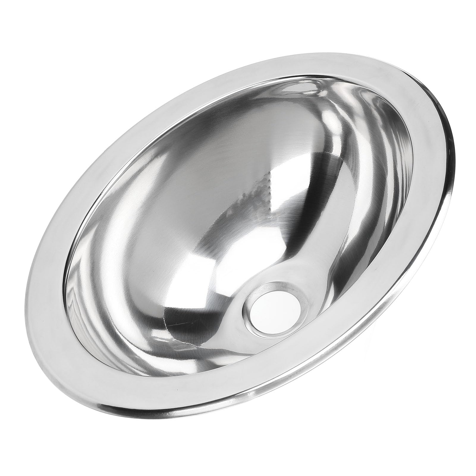 Lavello da Bar a Vasca Singola 340 X 270 X 120 Mm Lavello da Cucina in Acciaio Inossidabile Lucidato con Foro di Scarico da 40 Mm per Bagno per Roulotte Barca