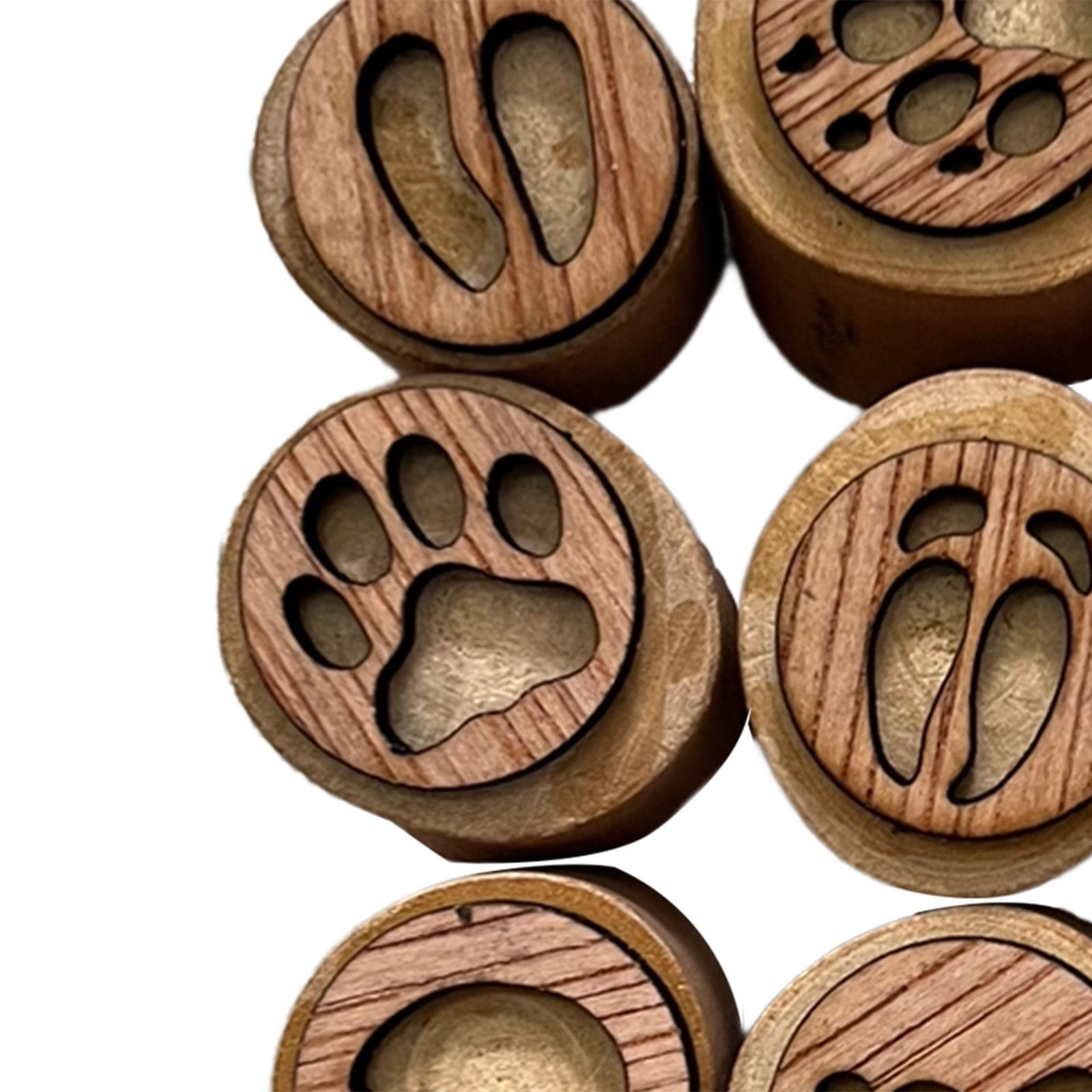 6 Tampons En Bois Animaux Forêt - Motifs Écureuil, Ours, Cerf Pour Scrapbooking