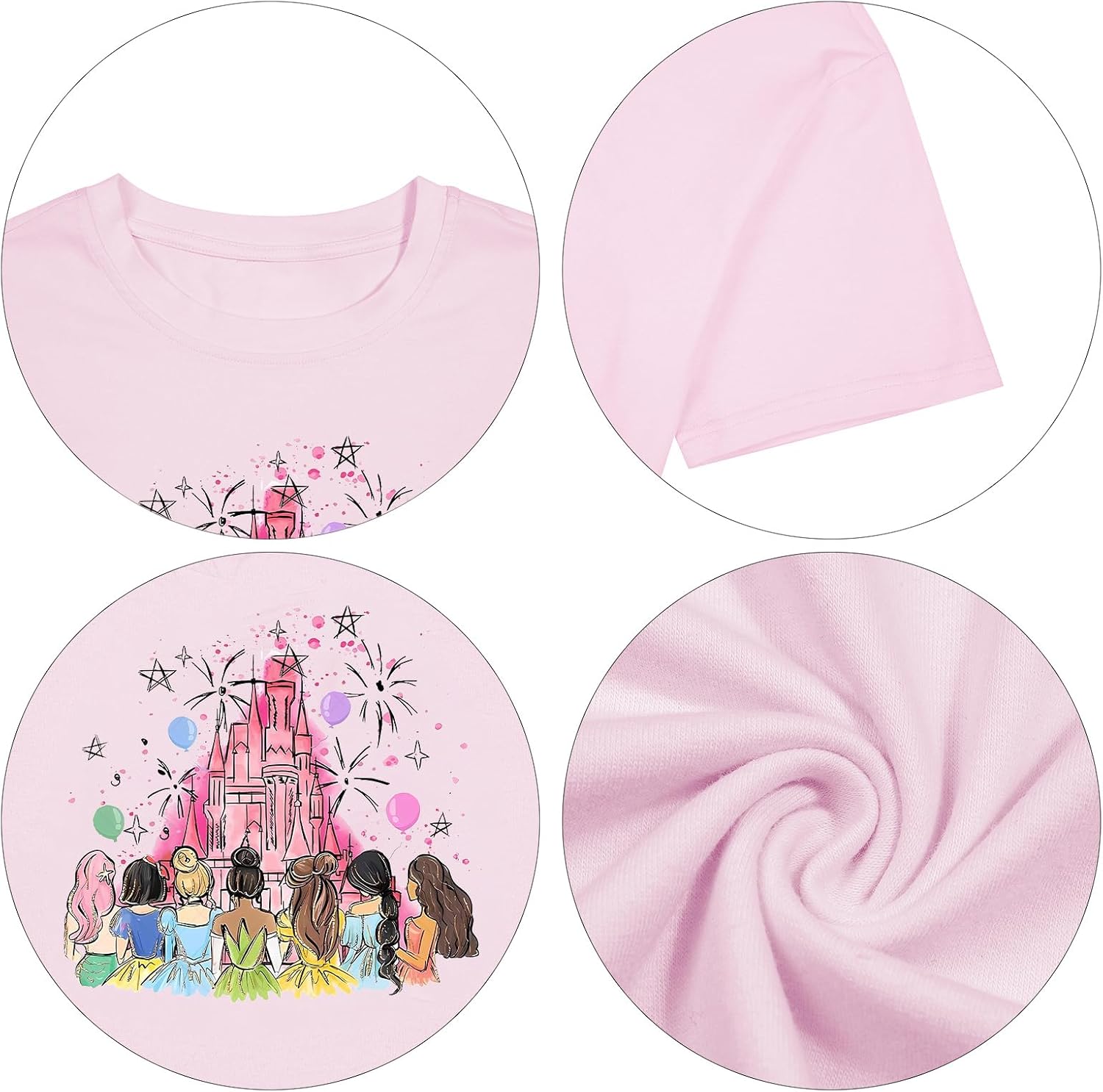 Magical Princess Shirts for Women: Magic Kingdom Tshirt Princess Shirt Funny Family Vacation Tee Casual Holiday Tee Top