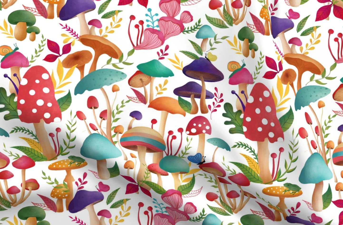 mushroom quilting fabric