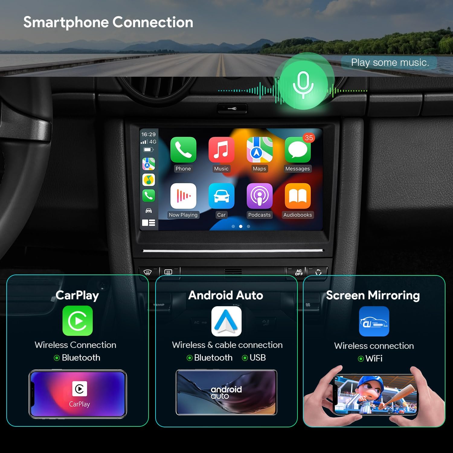 XTRONS Car Stereo for Porsche Cayenne with Optical Fiber Decoder, Android 14 Octa Core 4GB+128GB Car Radio, 9 Inch IPS Touch Screen GPS Navigation for Car Bluetooth Head Unit DSP Car Play Android Auto