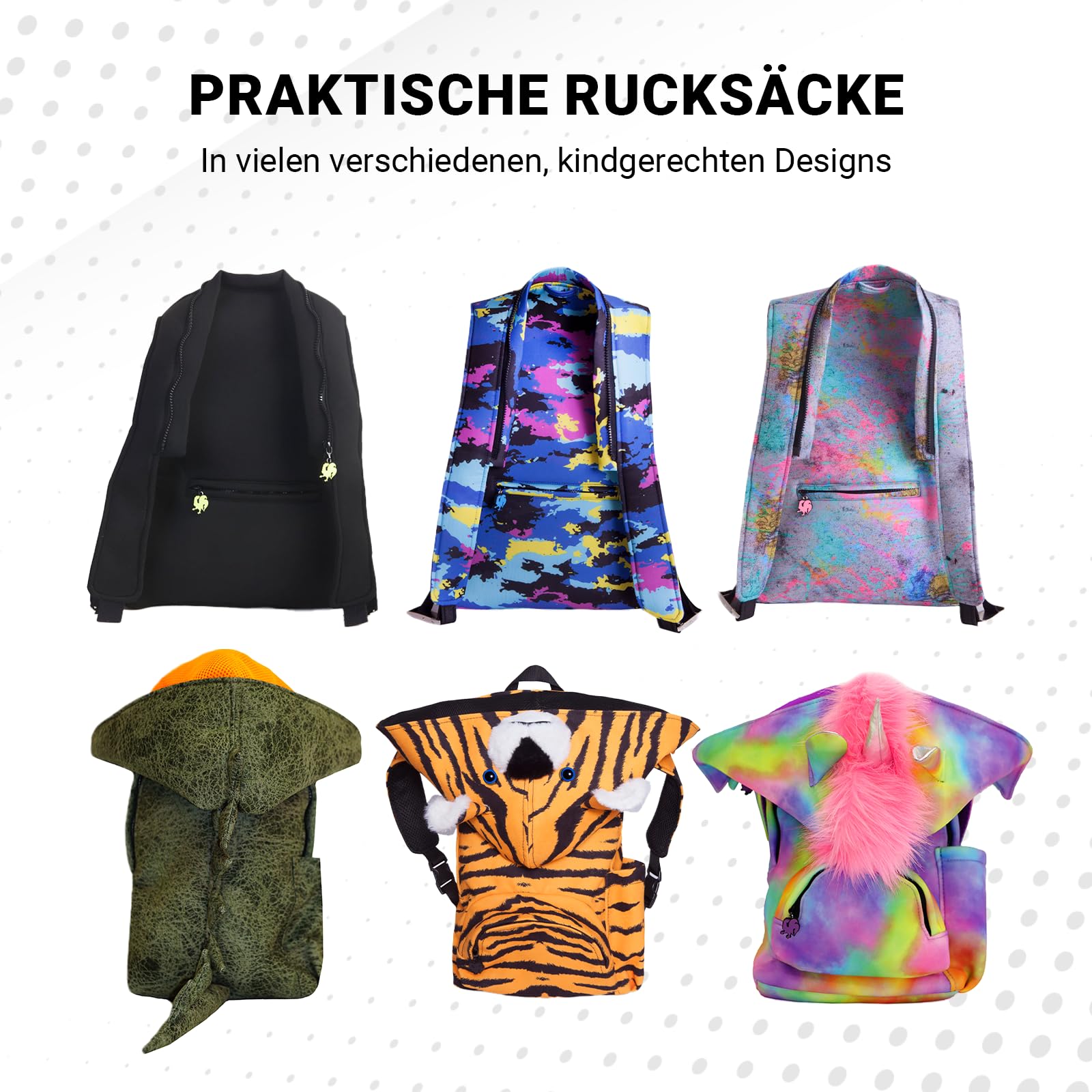 by MORIKUKKO Mochila infantil con capucha para niños, 10 l, ideal para guardería y escuela, mochila con compartimento para portátil